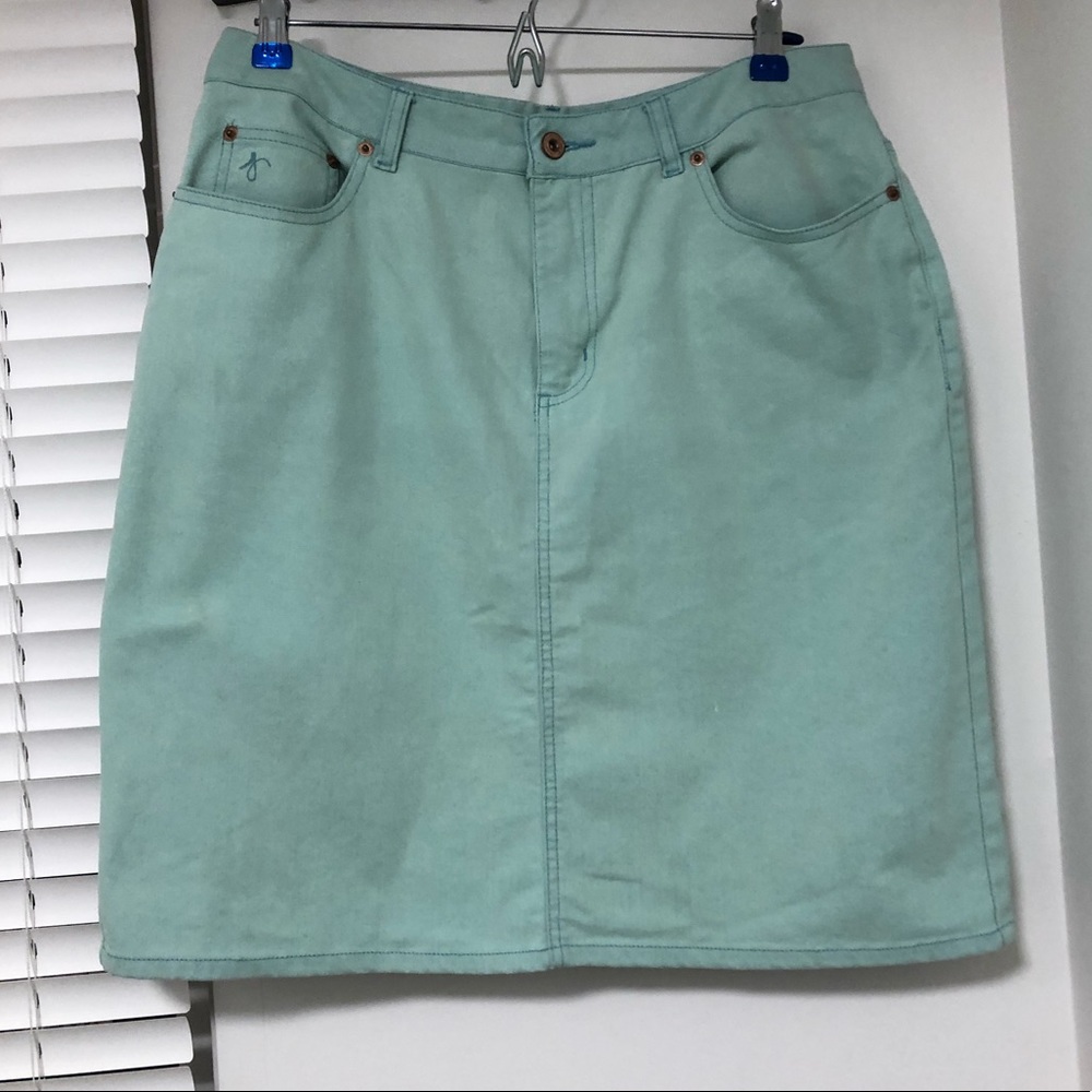 Jones Wear Jeans pastel Mint green denim skirt